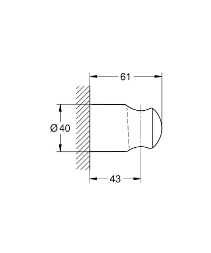 Grohe Tempesta Sabit El duşu Askısı - 28605001 - Thumbnail