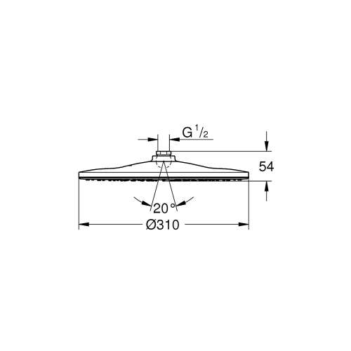 Grohe Tepe Duşu 31 cm Rainshower Krom - 26561000 - Thumbnail