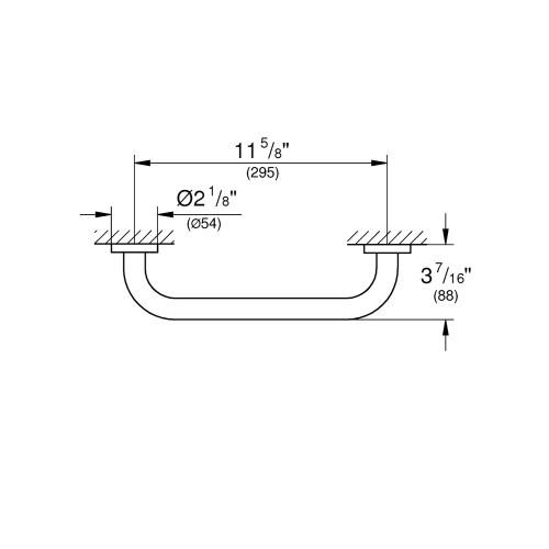 Grohe Tutunma Barı 35 cm Essentials Brushed Hard Graphite - 40421AL1 - Thumbnail