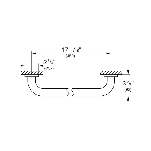 Grohe Tutunma Barı 45 cm Essentials Krom - 40793001 - Thumbnail