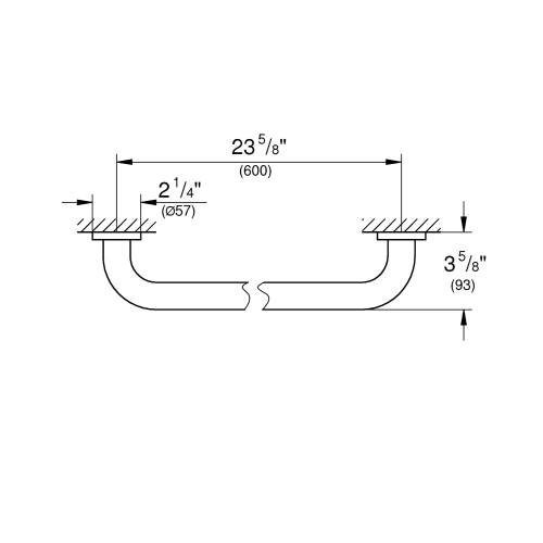 Grohe Tutunma Barı 60 cm Essentials Super Steel - 40794DC1 - Thumbnail