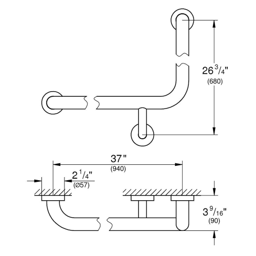 Grohe Tutunma Barı 74x100 cm Essentials Krom - 40797001 - Thumbnail