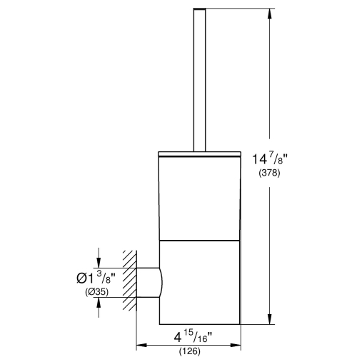 Grohe Tuvalet Fırçalık Atrio Brushed Hard Graphite - 40314AL3 - Thumbnail