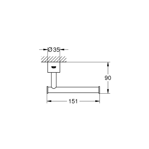 Grohe Tuvalet Kağıtlık Atrio Brushed Hard Graphite - 40313AL3 - Thumbnail