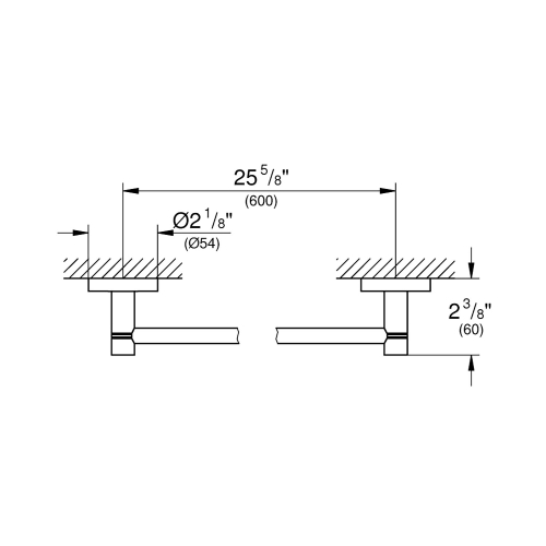 Grohe Uzun Havluluk 60 cm Essentials Hard Graphite - 40366A01 - Thumbnail