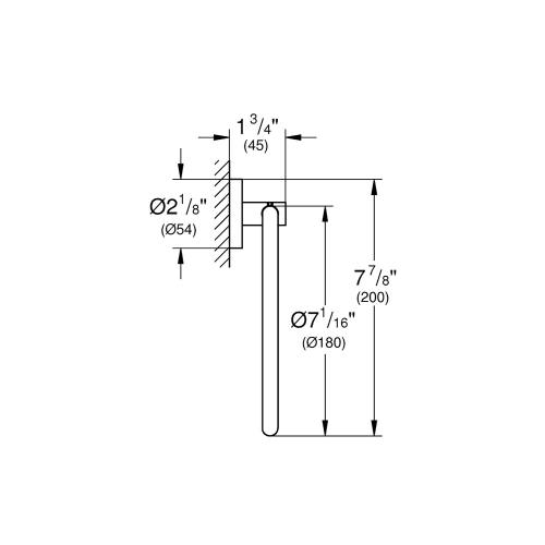 Grohe Yuvarlak Havluluk Essentials Brushed Hard Graphite - 40365AL1 - Thumbnail