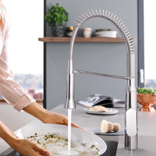 Grohe Eviye Bataryası Spiralli 2Fonk Profesyonel K7 Krom-31379000 - Thumbnail