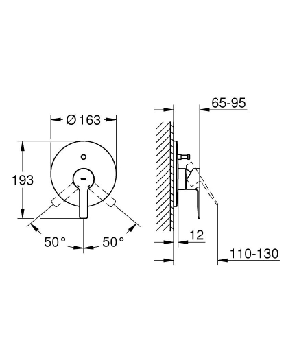 Grohe Lineare New Ankastre Banyo/Duş Bataryası - 19297001 - Thumbnail