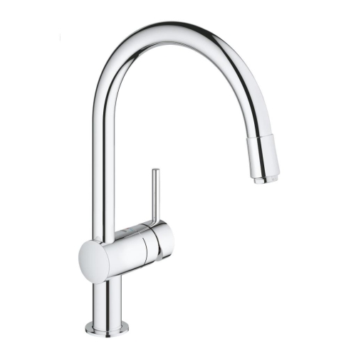 Grohe Eviye Bataryası Spiralli Tek Akışlı Minta Krom - 3291800E - Thumbnail