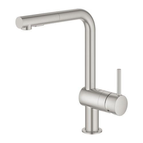 Grohe Eviye Bataryası Spiralli 2 Fonk. Minta Super Steel - 30274DC0 - Thumbnail