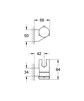 Grohe New Tempesta Hareketli El Duşu Askısı - 27595000 - Thumbnail