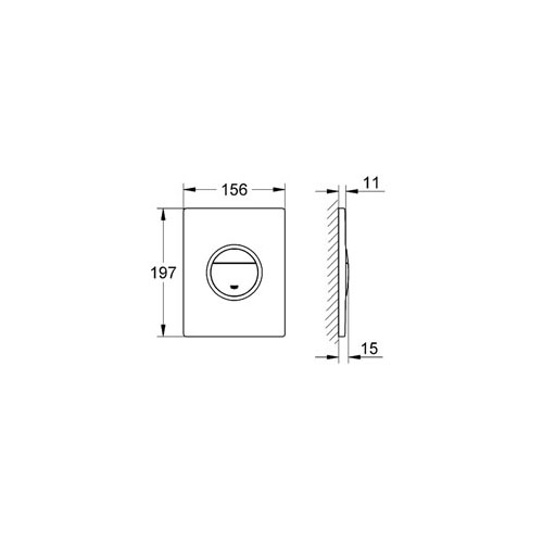 Grohe Gömme Rezervuar Kumanda Paneli Led Işıklı ABS Krom-38809000 - Thumbnail