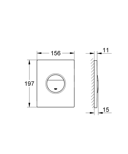 Grohe Gömme Rezervuar Kumanda Paneli ABS Mat Krom - 38765P00 - Thumbnail