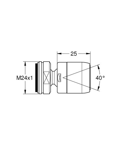 Grohe Lavabo Bataryası Perlatörü Oynar Başlıklı M24 X1 Dış Dişli Krom - 13915000 - Thumbnail