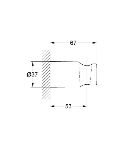 Grohe Rainshower Classic Sabit El Duş Askısı - 27056000 - Thumbnail