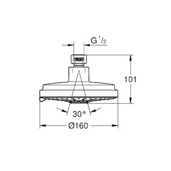 Grohe Rainshower® Cosmopolitan Tepe Duşu 16 cm - 27134000 - Thumbnail