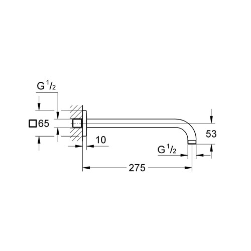 Grohe Rainshower® Modern Tepe Duşu Dirseği 275 mm - 27488000 - Thumbnail