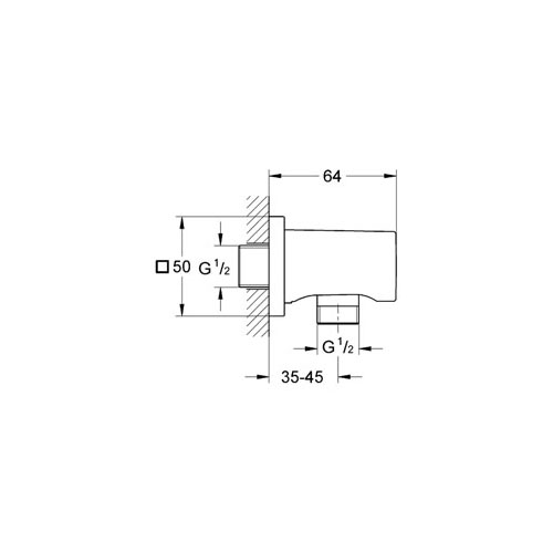 Grohe Rainshower® Duş Çıkış Dirseği - 27076000 - Thumbnail