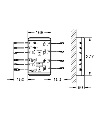 Grohe Rainshower F-digital Deluxe Ana dağıtım Panosu - 36397000 - Thumbnail