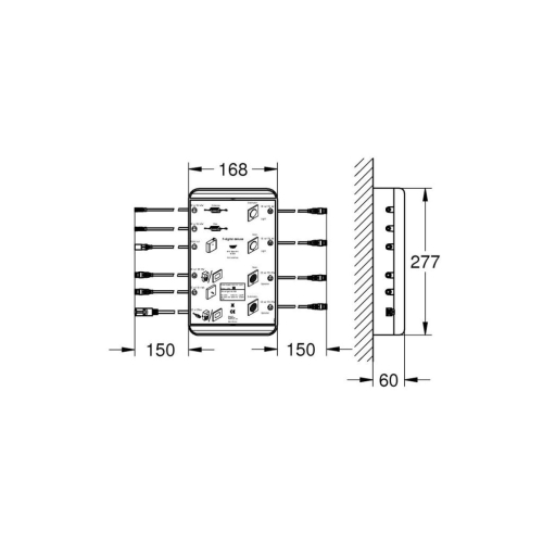 Grohe Rainshower F-digital Deluxe Ana dağıtım Panosu - 36397000 - Thumbnail