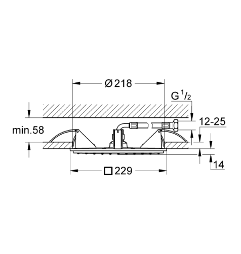 Grohe Rainshower Gömme Tavan Duşu 23X23 cm - 27863000 - Thumbnail