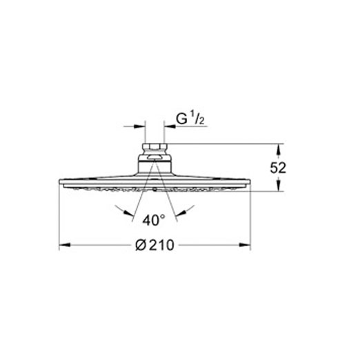 Grohe Rainshower® Tepe Duşu Cosmopolitan 21 cm - 28368000 - Thumbnail