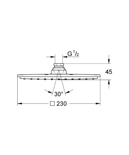 Grohe Rainshower® Allure 230 Tepe Duşu 23x23 cm - 27479000 - Thumbnail