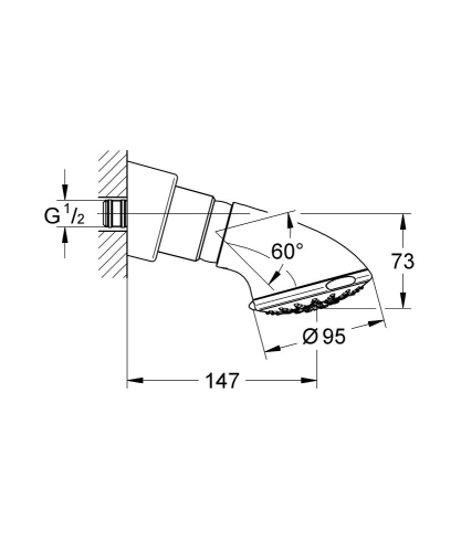 Grohe Relexa 5 Fonksiyonlu Duş Başlığı - 27062000 - Thumbnail