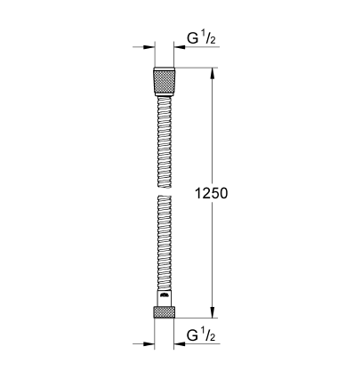 Grohe Relexa Metal Spiral Hortum 125 cm - 28142000 - Thumbnail