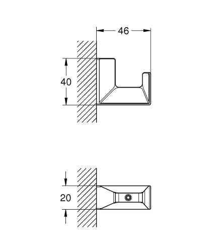 Grohe Selection Cube Bornoz Askılığı - 40782000 - Thumbnail