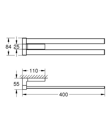 Grohe Selection Cube Havluluk - 40768000 - Thumbnail