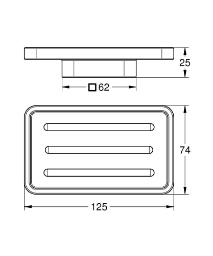 Grohe Selection Cube Sabunluk - 40806000 - Thumbnail