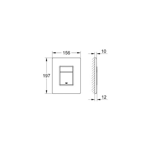 Grohe Gömme Rezervuar Kumanda Paneli ABS Beyaz - 38732SH0 - Thumbnail
