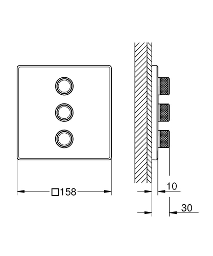 Grohe Grohtherm Smartcontrol Üç Noktadan Akış Kontrollü Kumanda - 29127000 - Thumbnail