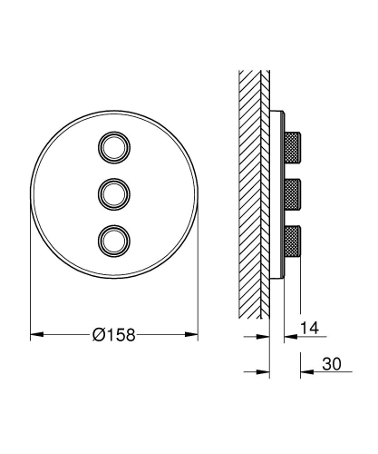 Grohe Grohtherm Smartcontrol Üç Noktadan Akış Kontrollü Kumanda Beyaz - 29152LS0 - Thumbnail