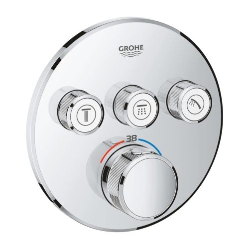 Grohe SmartControl Üç Yollu Yön Değiştiricili Ankastre Termostatik Duş Bataryası - 29121000 - Thumbnail
