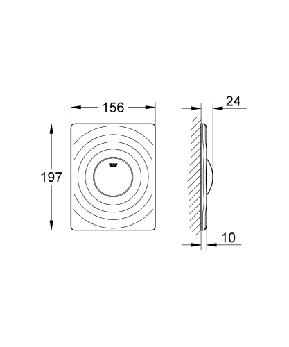 Grohe Gömme Rezervuar Kumanda Paneli ABS Krom - 38574000 - Thumbnail