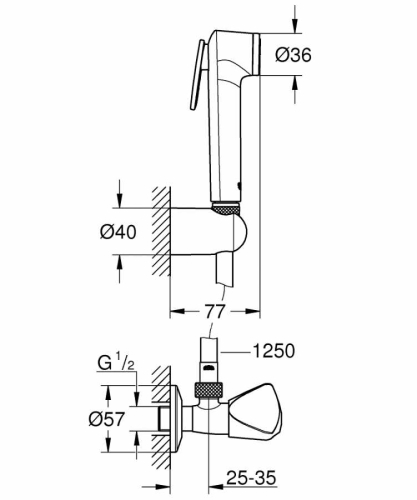 Grohe Tempesta-F Taharet Sprey Takımı - 27514001 - Thumbnail