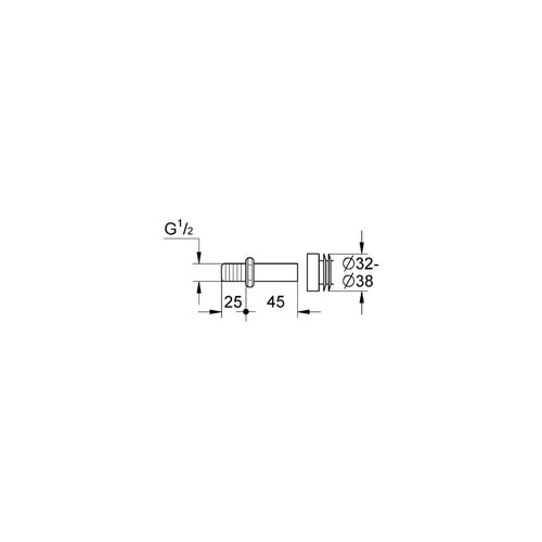 Grohe Pisuar İçin Temiz Su Giriş Adaptörü - 37044000 - Thumbnail