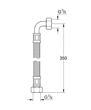 Grohe Micro Termostat Hortumu - 45704000 - Thumbnail